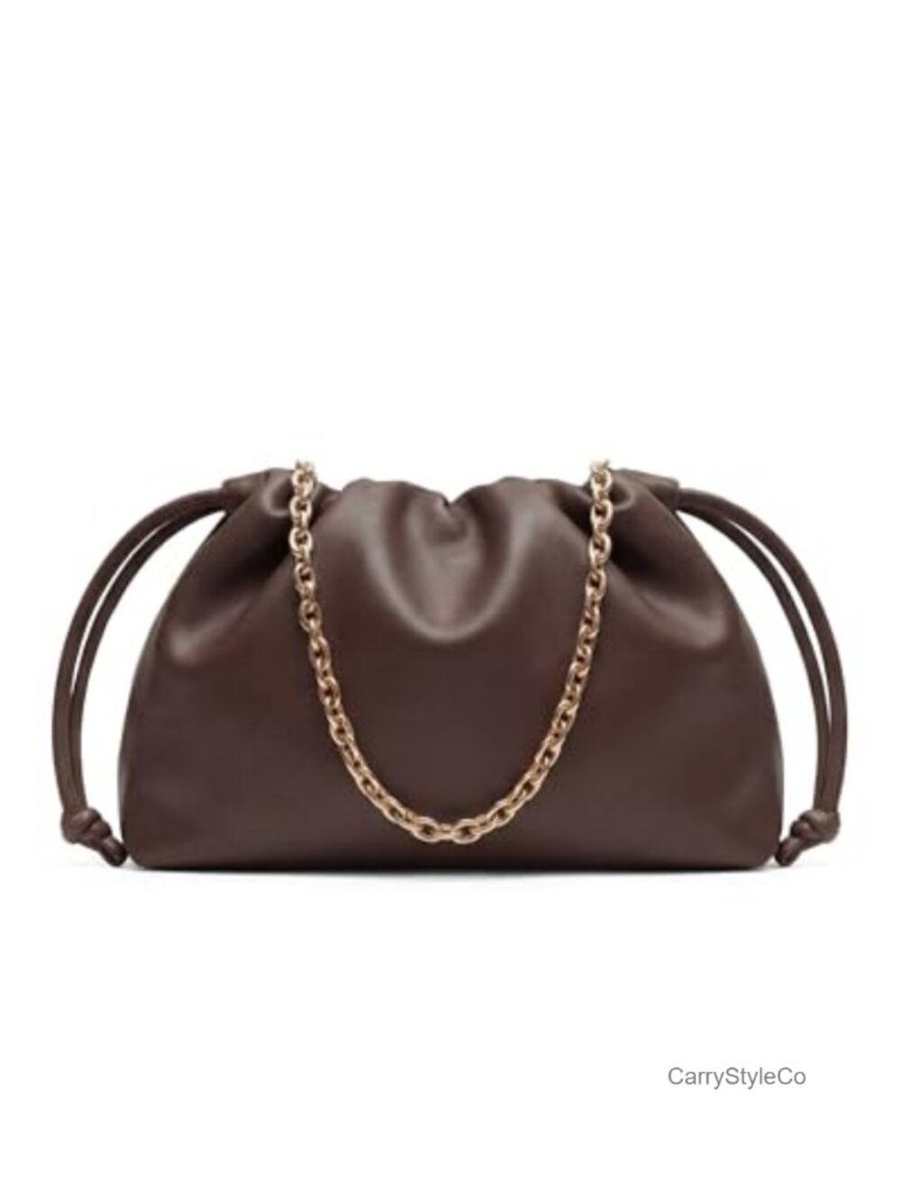 PU Leather Bucket Clutch Crossbody Bag Convertible Evening Purse